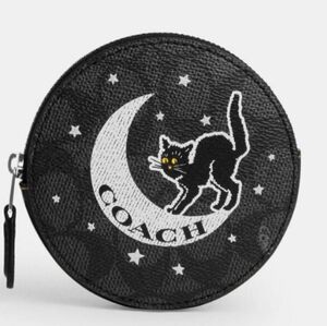 COACH HALLOWEEN CAT COIN CASE